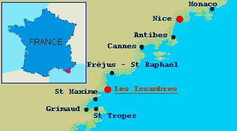 Sainte Maxime (11km), Saint Tropez (28km), Saint Raphael (13km), Cannes (51km)